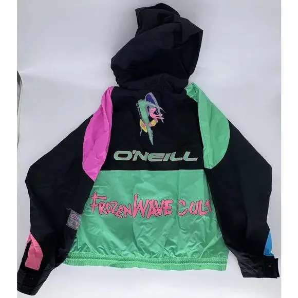 Vintage 80S/90S O’neill Futures Shock Jacket Small Pullover Quarter Zip/Snap - Picture 2 of 12
